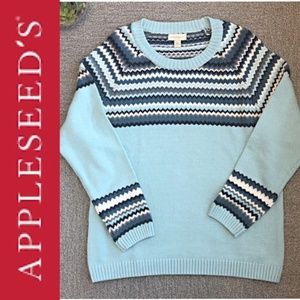 2/$10 💕 Appleseed’s Sweater Blue Sz L 0147